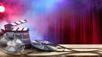 film movie concept with stage